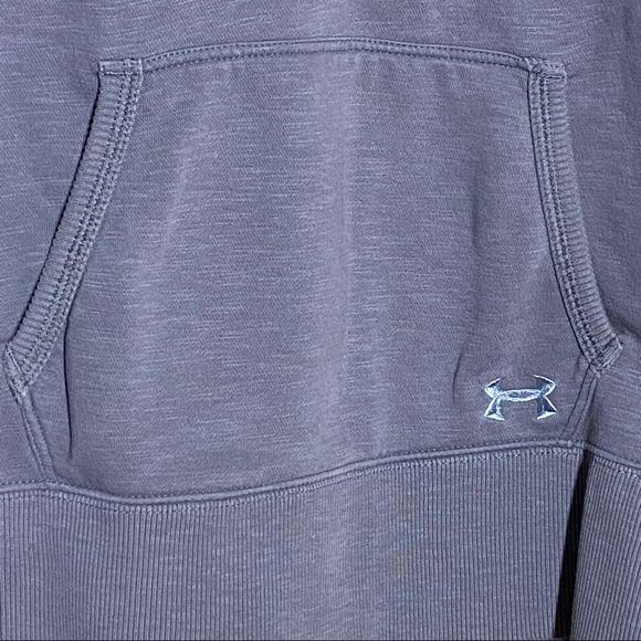 Under Armour Storm cold gear grey kangaroo pocket 3/4 zip cinch hood pullover XL - Picture 4 of 7